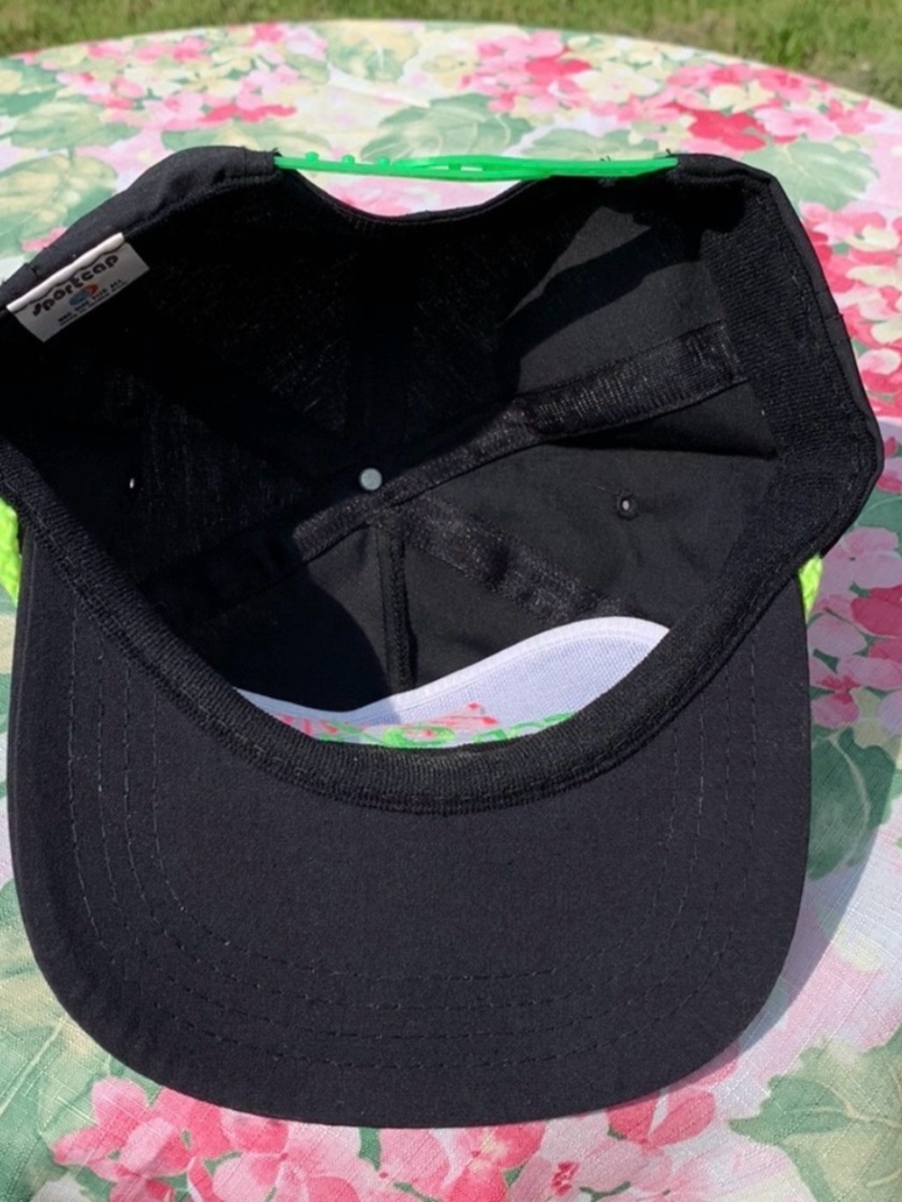 Vintage 90s Neon Black Top Gun Hat - Picture 5 of 5
